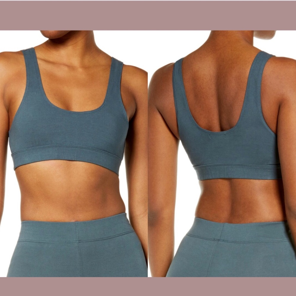 NWT Good American [ 7 GA‎ ] Lounge Scoop Neck Bralette in Orion Blue